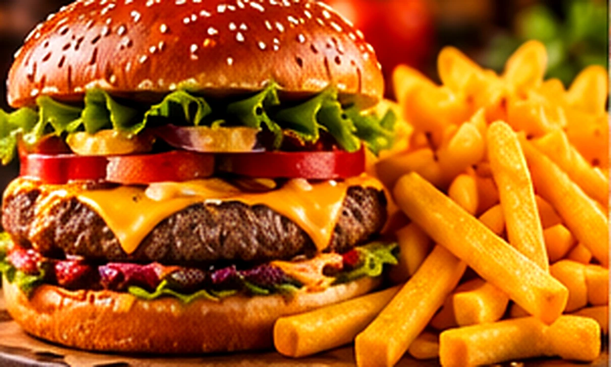 Hamburger + frites