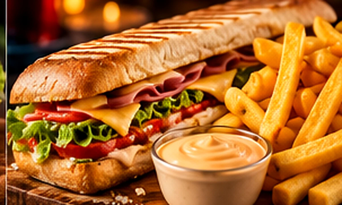 Panini + frites + sauce