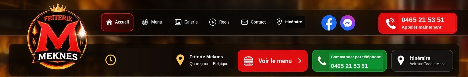 Friterie Meknes — navigation, horaires et contact